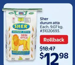 Walmart Sher durum atta offer