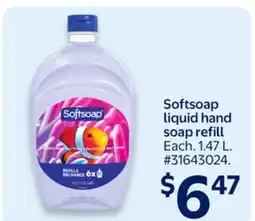 Walmart Softsoap Liquid Hand Soap Refill offer