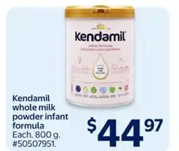 Walmart Kendamil whole milk powder infant formula offer