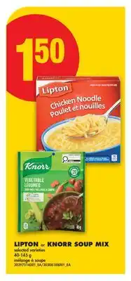 No Frills LIPTON or KNORR SOUP MIX offer