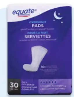 Walmart Equate incontinence overnight pads offer