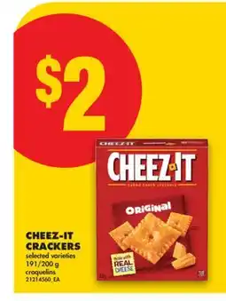 No Frills CHEEZ-IT CRACKERS, 191/200 g offer