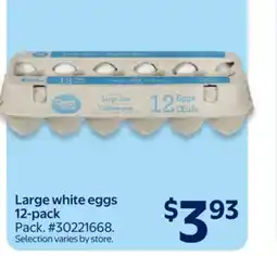 Walmart Large white eggs 12-pack offer