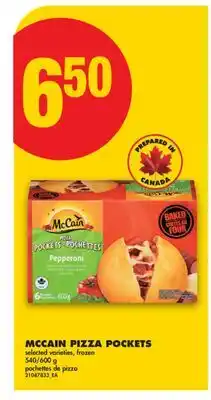 No Frills MCCAIN PIZZA POCKETS, 540/600 G offer