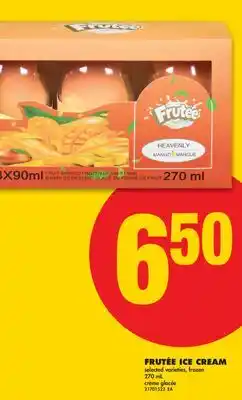 No Frills FRUTÉE ICE CREAM offer