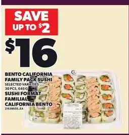 Independent Grocer BENTO CALIFORNIA FAMILY PACK SUSHI, 30 PCS offer