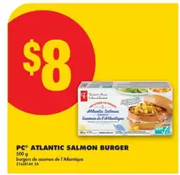 No Frills PC ATLANTIC SALMON BURGER offer