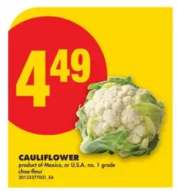 No Frills CAULIFLOWER offer