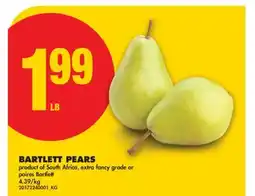 No Frills BARTLETT PEARS offer