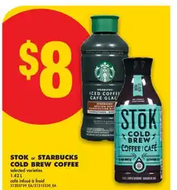 No Frills STOK or STARBUCKS COLD BREW COFFEE offer