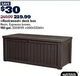 RONA Keter 150-gal Rockwood deck box offer