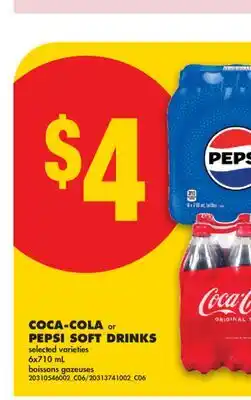 No Frills COCA-COLA OR PEPSI SOFT DRINKS SELECTED offer