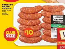 No Frills BUTCHER'S CHOICE SAUSAGE offer