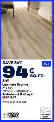 RONA MONO SERRA Laminate flooring 7 x 48 offer