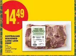 No Frills AUSTRALIAN SEASONED LAMB LOIN CHOP offer
