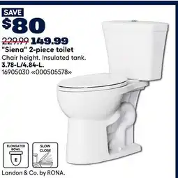 RONA Landon & Co. by Rona Siena 2-piece toilet offer
