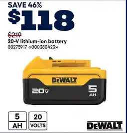 RONA DeWalt 20-V lithium-ion battery offer