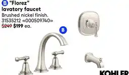 RONA KOHLER Florez lavatory faucet offer