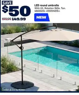 RONA LED Round Umbrella offer