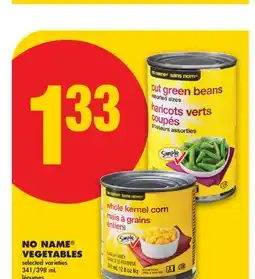 No Frills NO NAME VEGETABLES, 341/398 mL offer