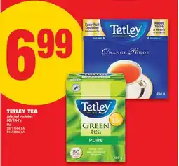 No Frills TETLEY TEA, 80/144's offer