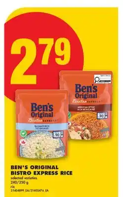 No Frills BEN'S ORIGINAL BISTRO EXPRESS RICE, 240/250 g offer