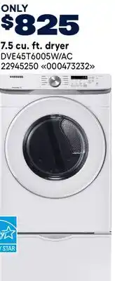 RONA SAMSUNG 7.5 cu. ft. dryer offer