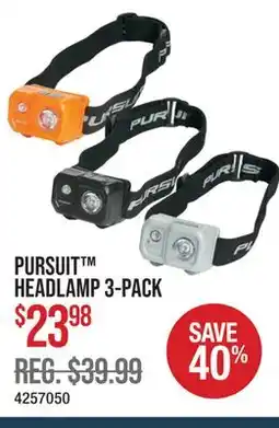 Cabela's PURSUIT HEADLAMP 3-PACK offer