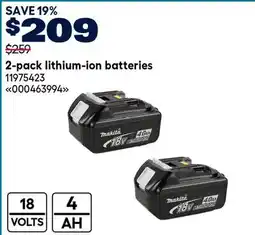 RONA Makita 2-pack lithium-ion batteries offer