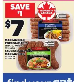 Independent Grocer MARCANGELO PORK SAUSAGES offer