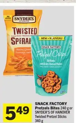 Foodland SNACK FACTORY Pretzels Bites offer