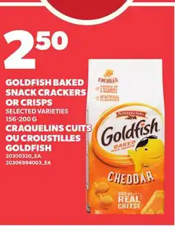 Independent Grocer GOLDFISH BAKED SNACK CRACKERS OR CRISPS offer