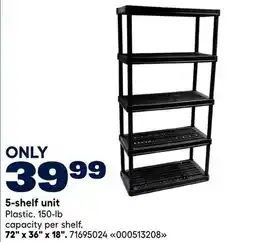 RONA 5-shelf unit 72 x 36 x 18 offer
