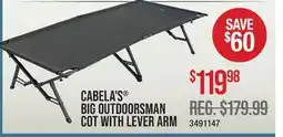 Cabela's CABELA'S BIG OUTDOORSMAN COT WITH LEVER ARM offer