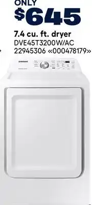 RONA 7.4 cu. ft. dryer offer