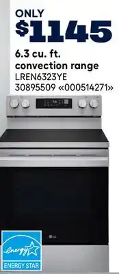 RONA LG 6.3 cu. ft. convection range offer