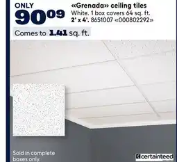 RONA CertainTeed 2' x 4'. Grenada ceiling tiles offer
