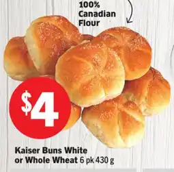 Foodland Kaiser Buns White or Whole Wheat offer