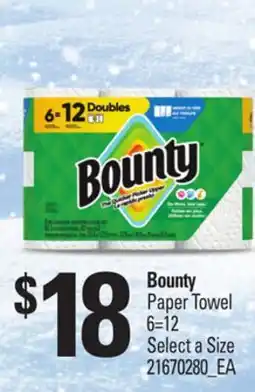 Loblaws BOUNTY PAPER TOWEL, 6=12 offer