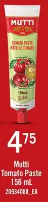 Loblaws MUTTI TOMATO PASTE offer