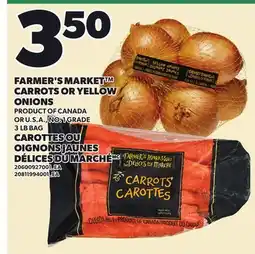 Independent Grocer FARMER'S MARKET CARROTS OR YELLOW ONIONS, 3 LB BAG offer