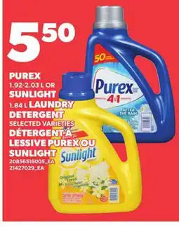 Independent Grocer PUREX, 1.92-2.03 L OR SUNLIGHT, 1.84 L LAUNDRY DETERGENT offer