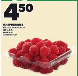 Loblaws RASPBERRIES, HALF PINT offer