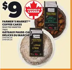 Independent Grocer FARMER'S MARKET COFFEE CAKES offer