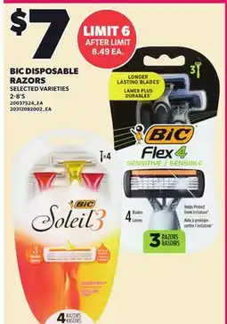 Loblaws BIC DISPOSABLE RAZORS, 2-8'S offer
