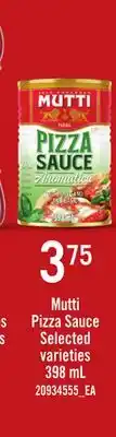 Loblaws MUTTI PIZZA SAUCE offer