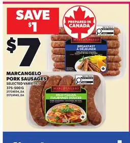 Loblaws MARCANGELO PORK SAUSAGES offer