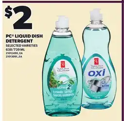 Loblaws PC LIQUID DISH DETERGENT, 638/739 ML offer