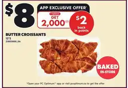 Loblaws BUTTER CROISSANTS, 12'S offer