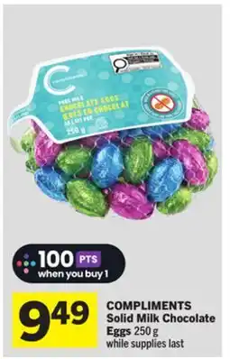 Foodland COMPLIMENTS Solid Milk Chocolate Eggs offer